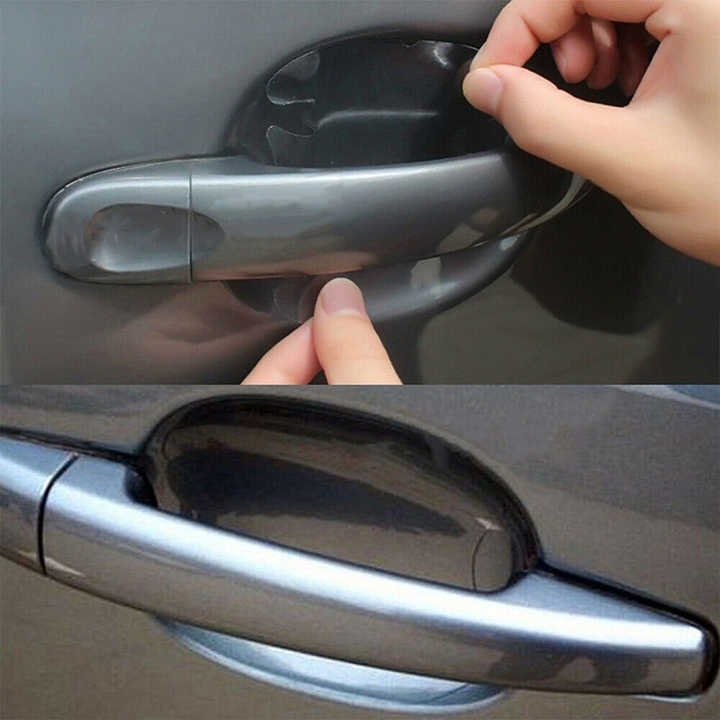 8pcs Transparent Scratch Protection Vinylfilm Car Door Handle Sticker