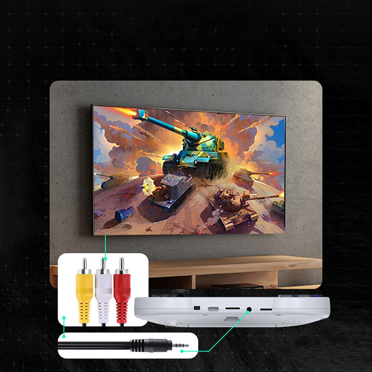 Handheld Retro Game Console SF2000 IPS Screen with 6000 Classic Games