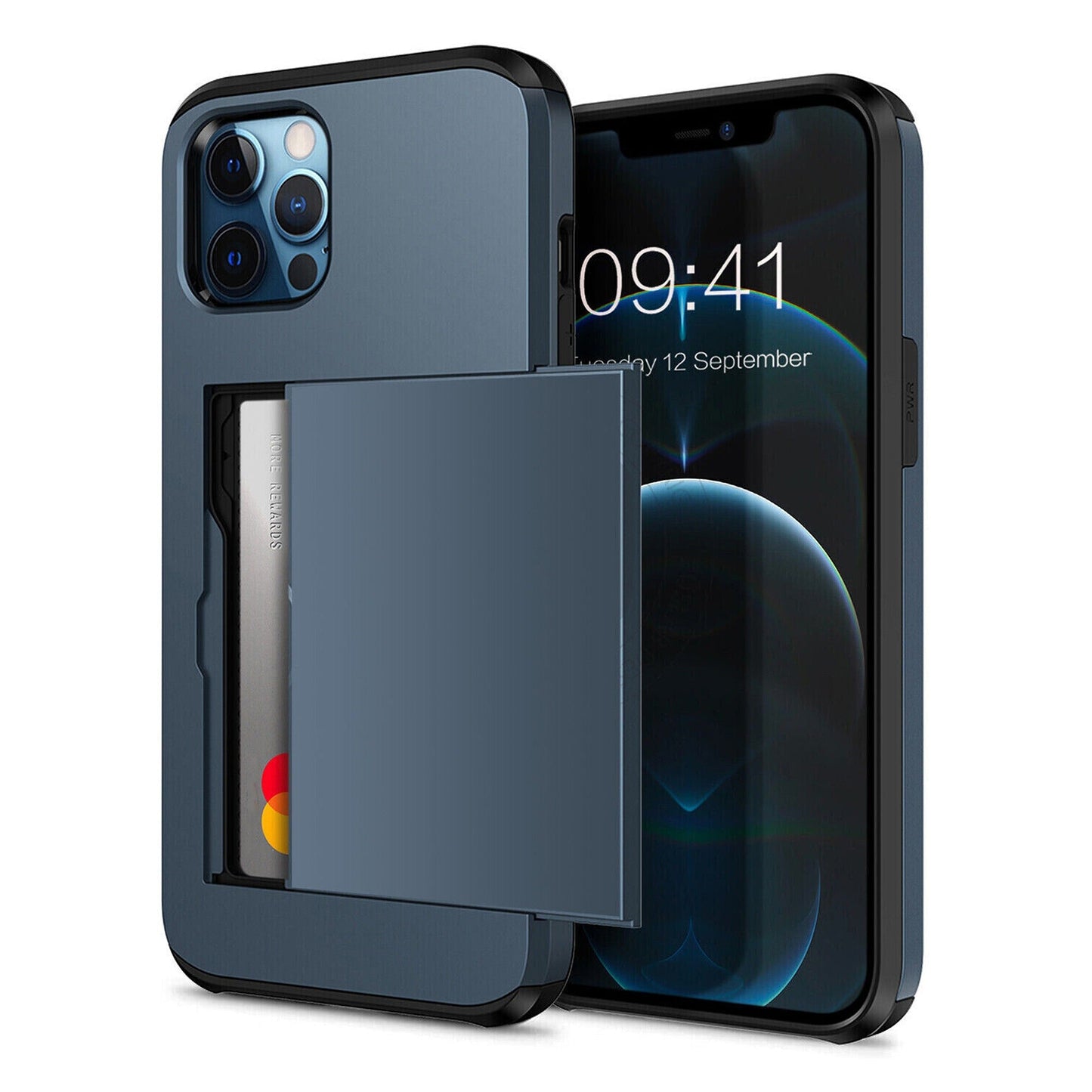 iPhone 15 14 13 Pro Max Shockproof Bumper Case - Dark Blue