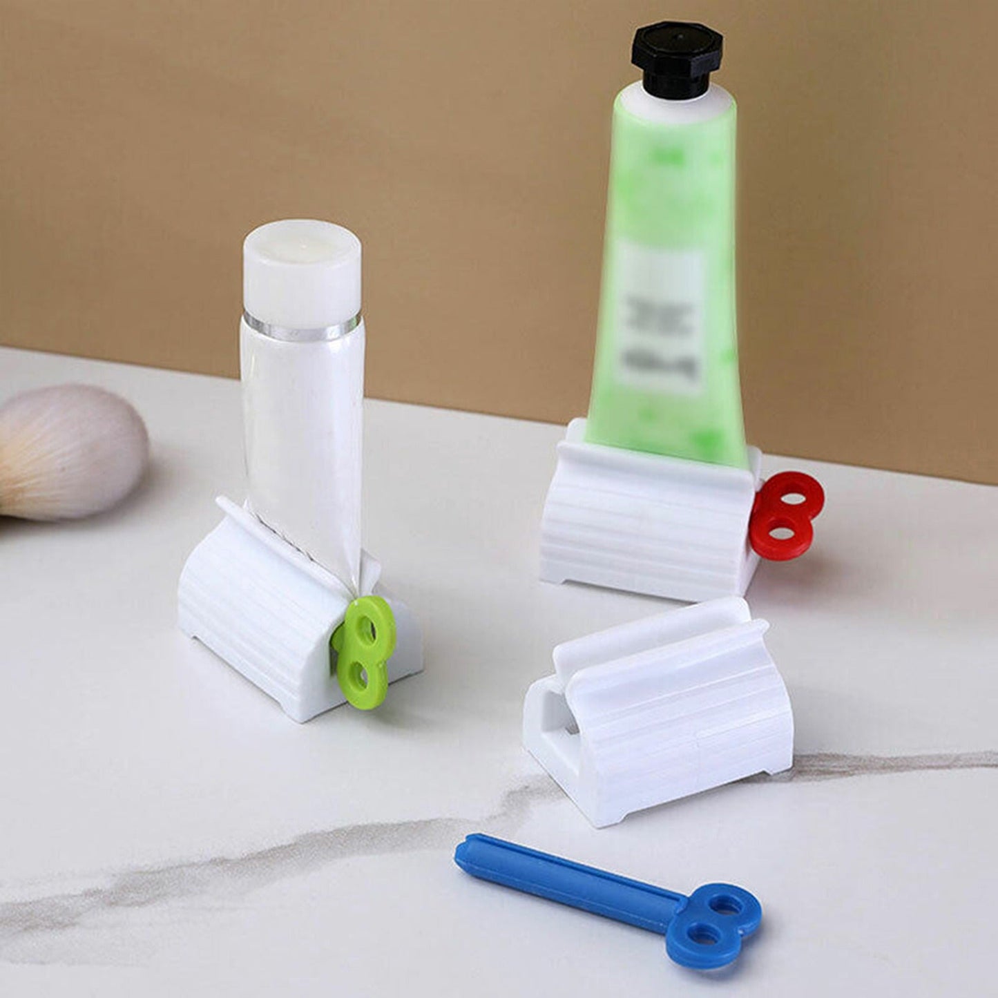 3pcs Easy Use Toothpaste Tube Squeezer Rolling Bathroom Dispenser