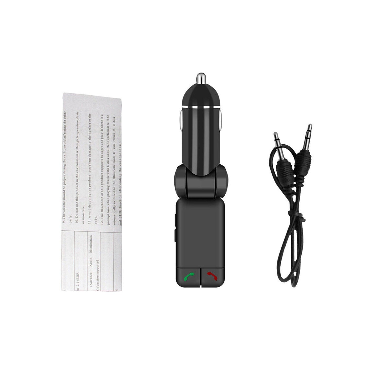 FM Transmitter Bluetooth Car Kit with USB Charger and MP3 Player