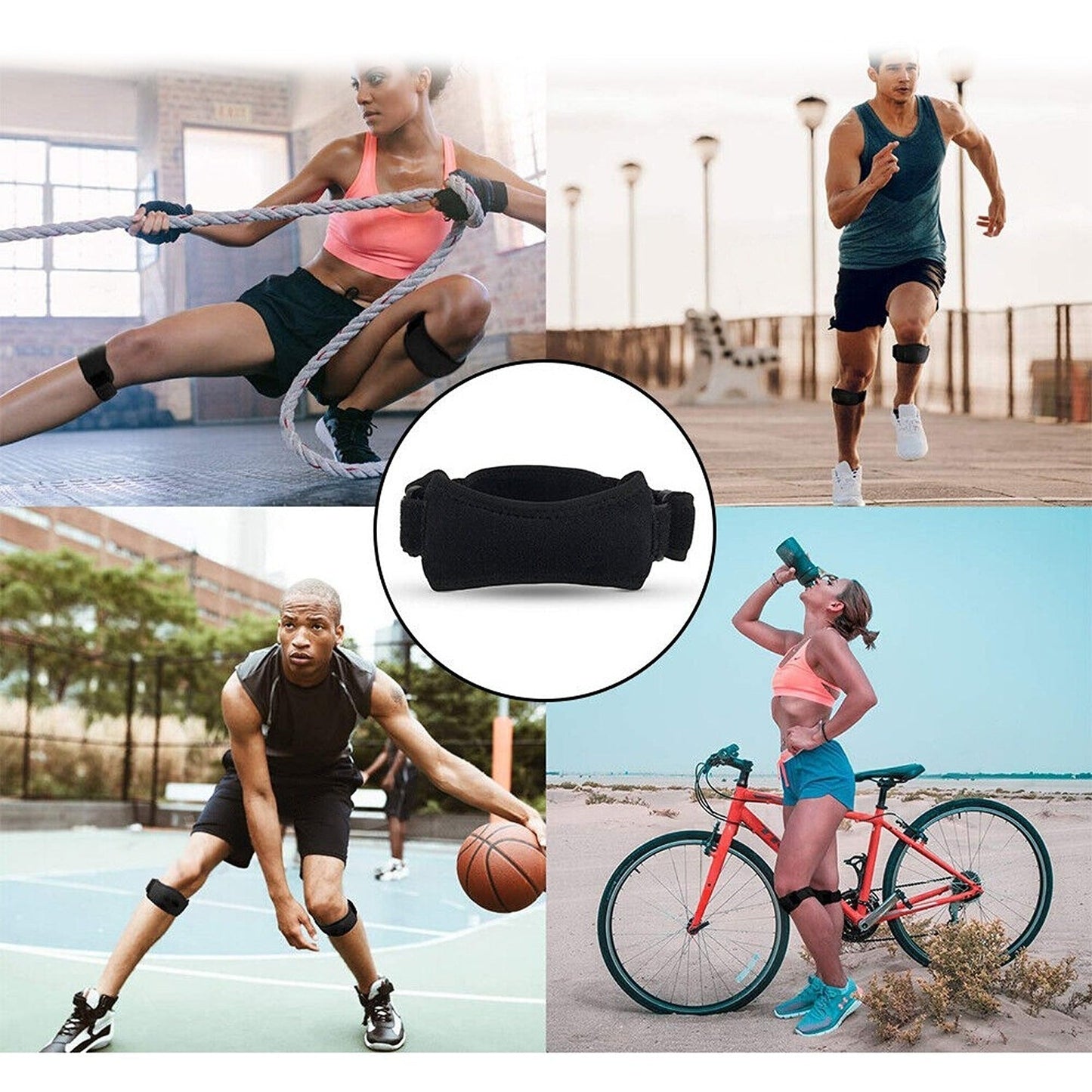 2pcs Dual Support Patella Strap Knee Brace for Sports