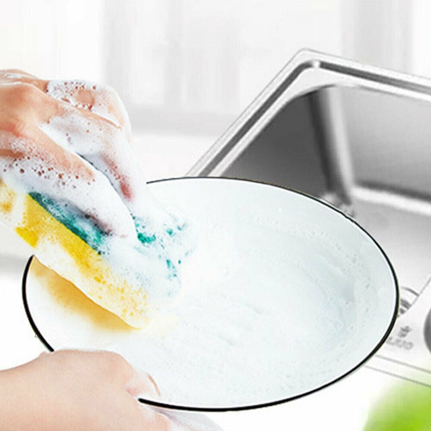 2-in-1 Soap Pump Dispenser with Sponge Holder for Kitchen Sink Cleaning