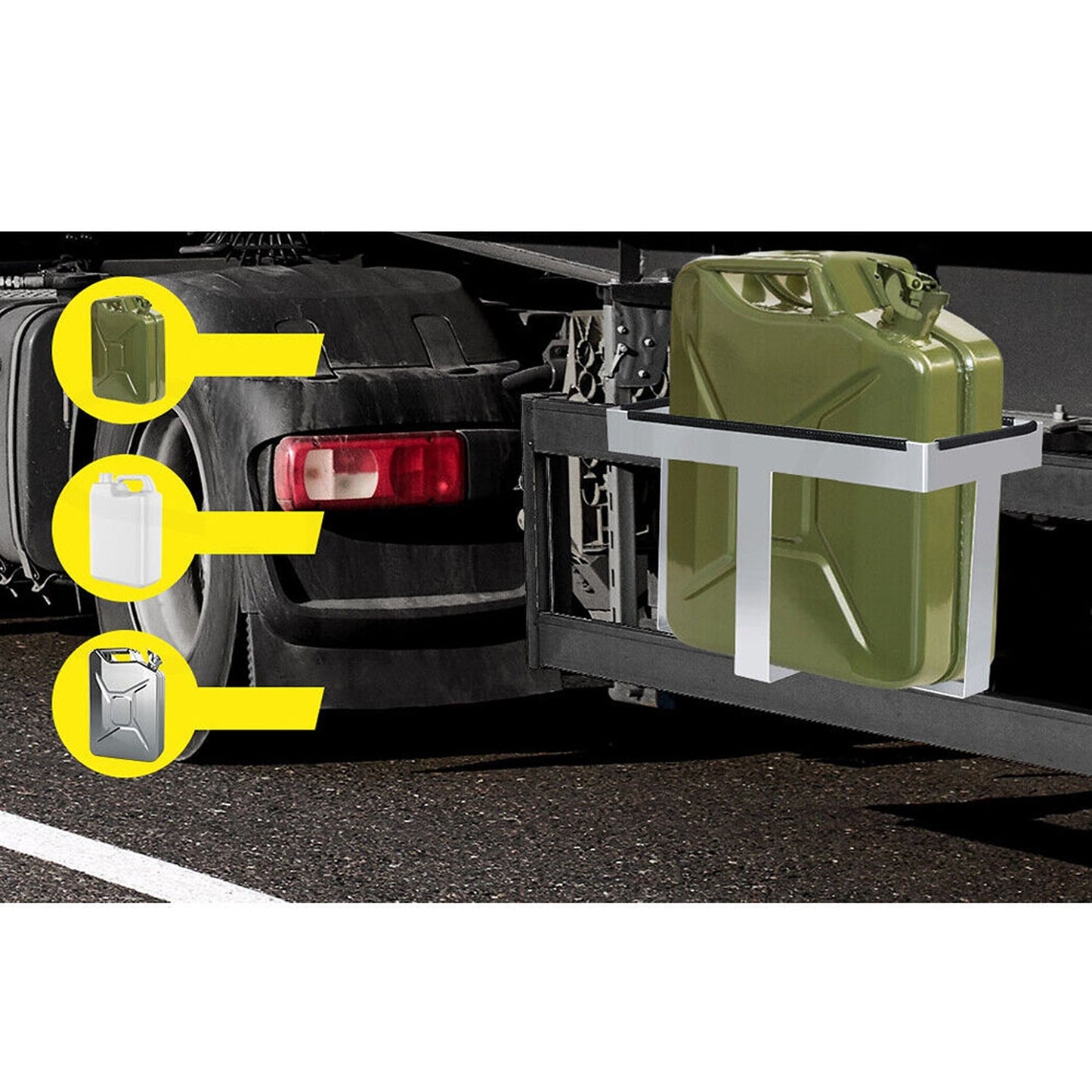 Galvanized Steel Jerry Can Holder for Offroad Trailers and Caravans 20L