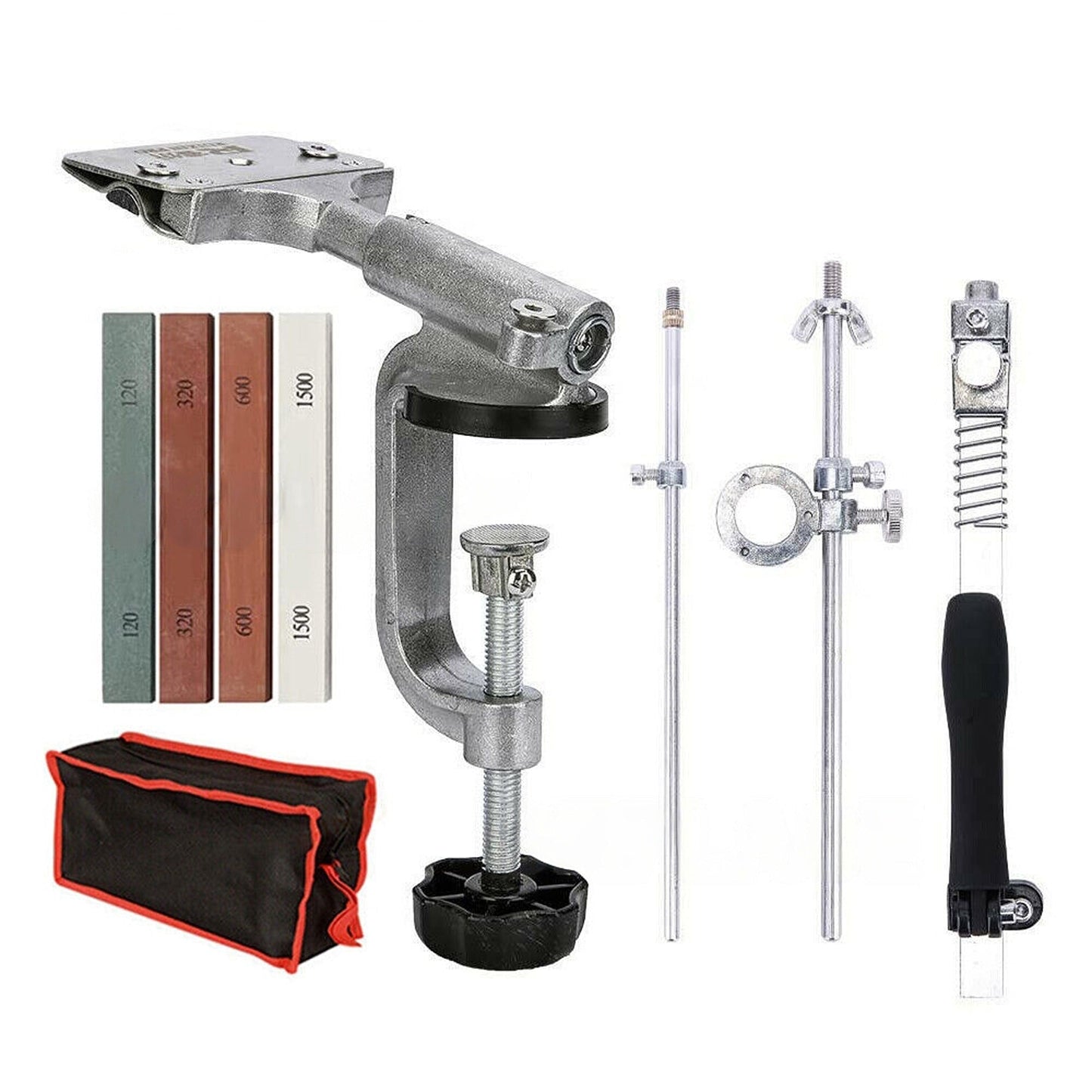 Sharpening System for Knives Edge Sharpener with 4 Stones Kit