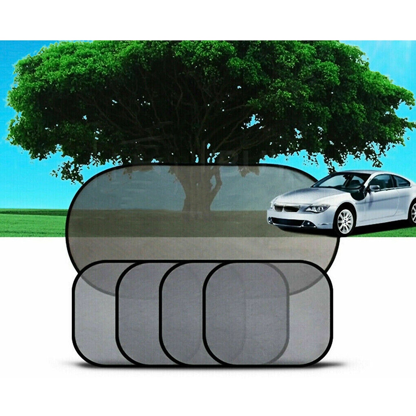5-Pack UV Protection Mesh Window Sunshade for Cars