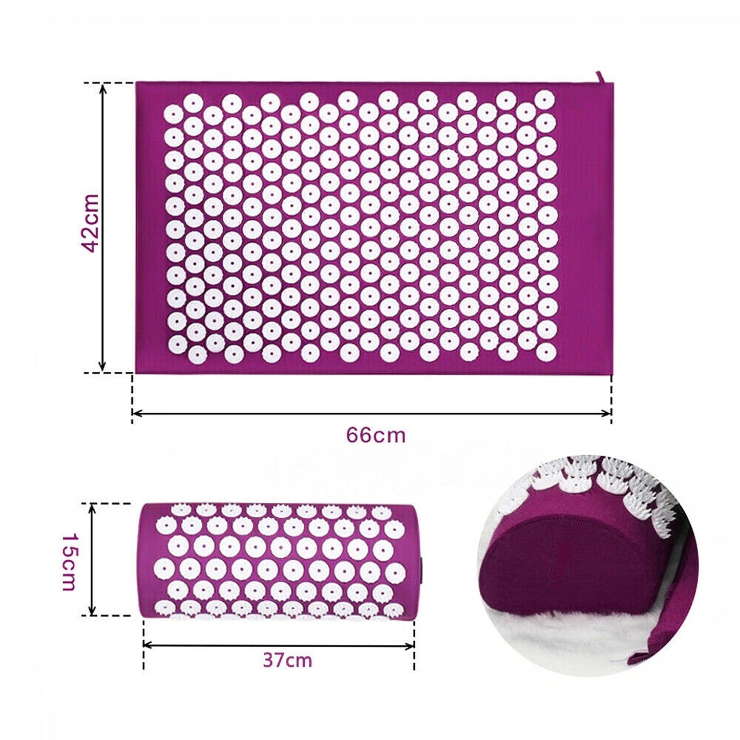 Yoga Shakti Acupressure Mat for Massage Pain and Stress Relief