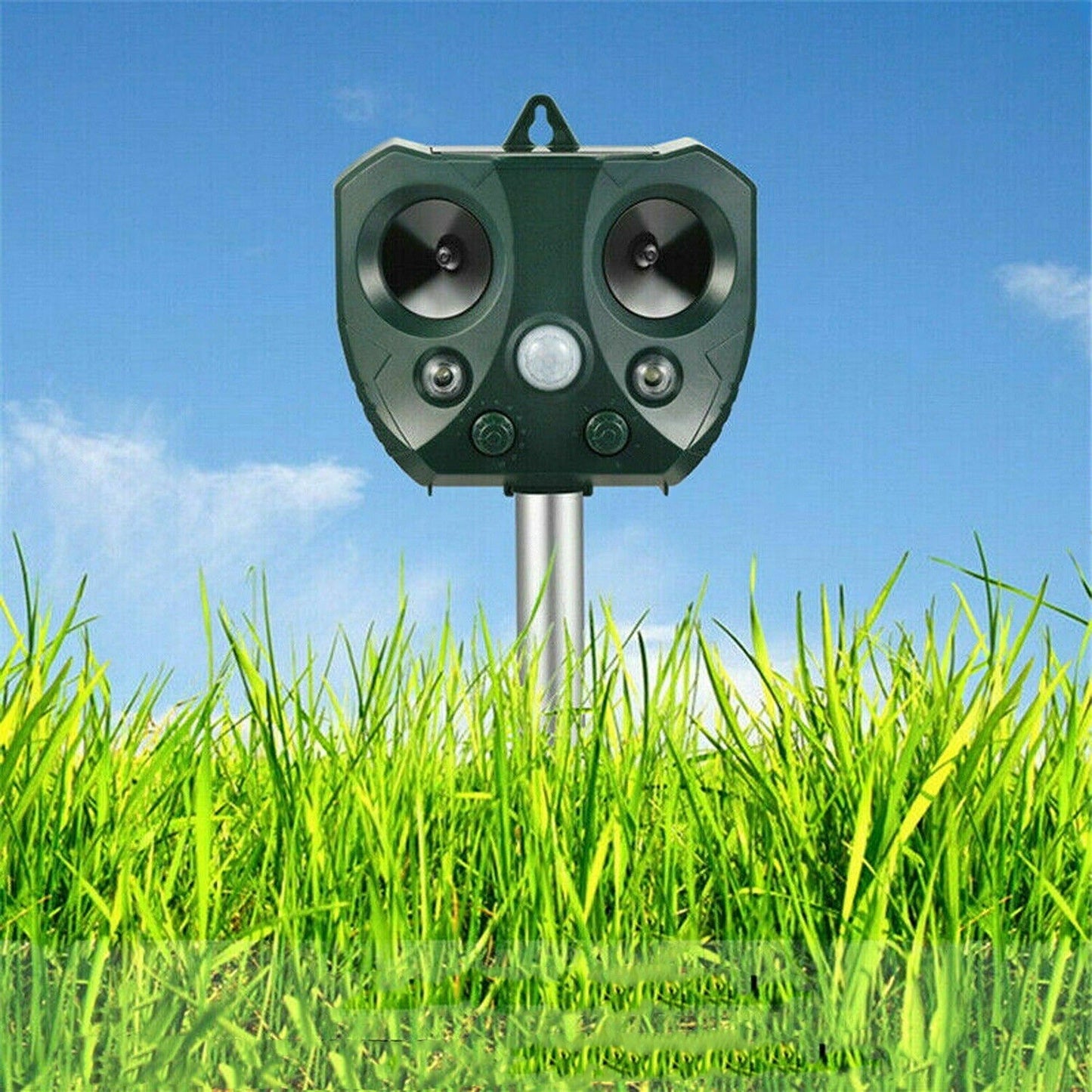 Solar Powered Animal Repeller for Birds Rats and Possums with Motion Sensor