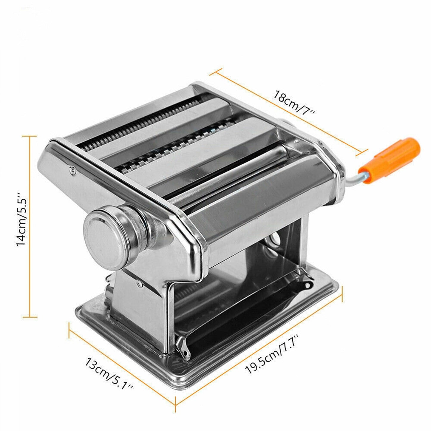 Manual Pasta Noodle Maker Machine with 6 Thickness Settings Spaghetti Roller