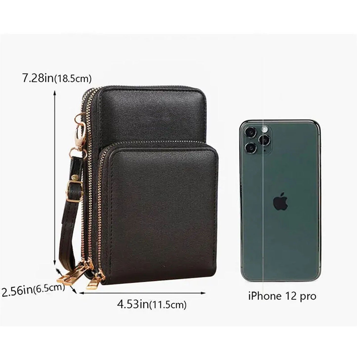 Touch Screen RFID Blocking Crossbody Phone Purse for Women with Strap