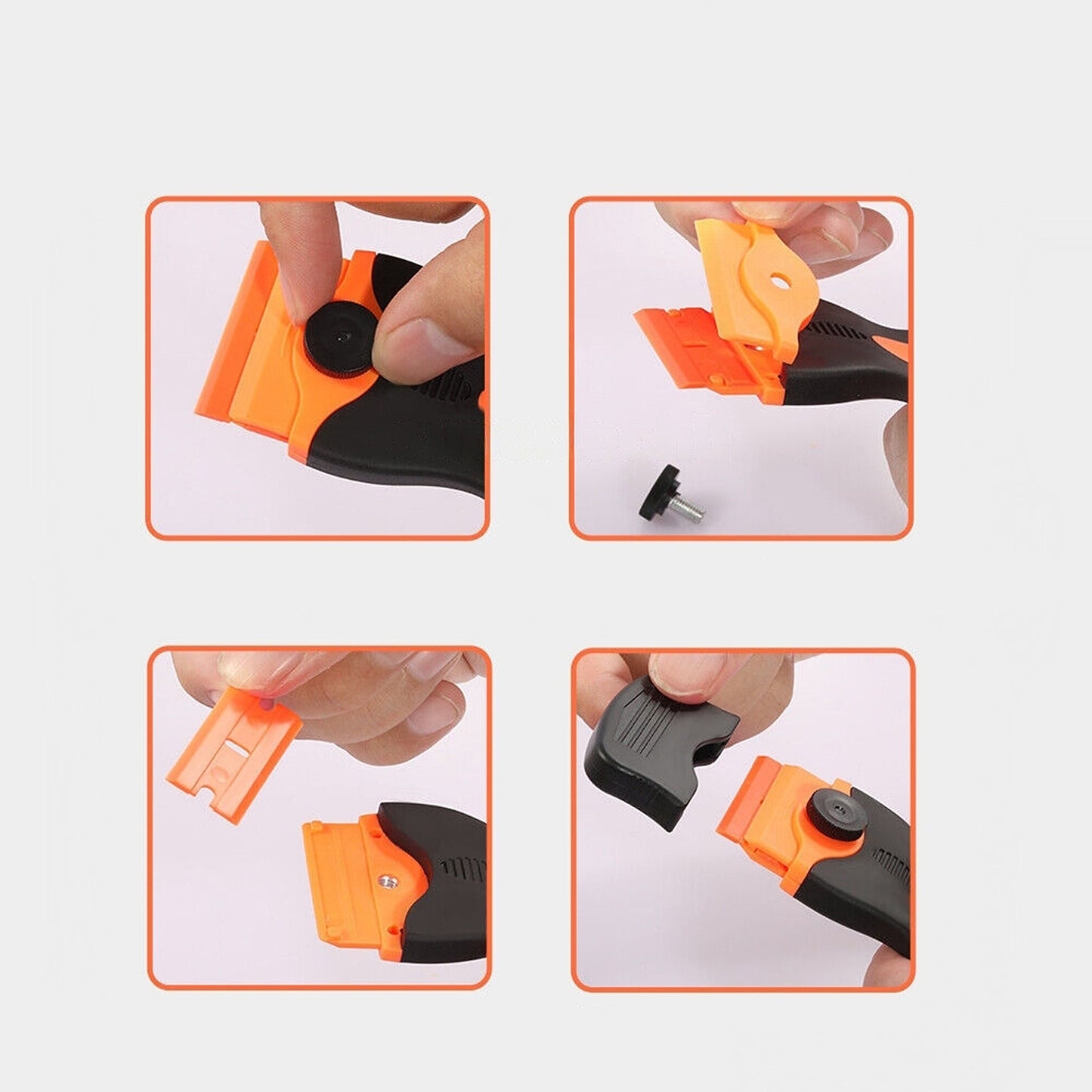 Adhesive Scraper Tool Plastic Razor Blade for Paint and Glue Removal