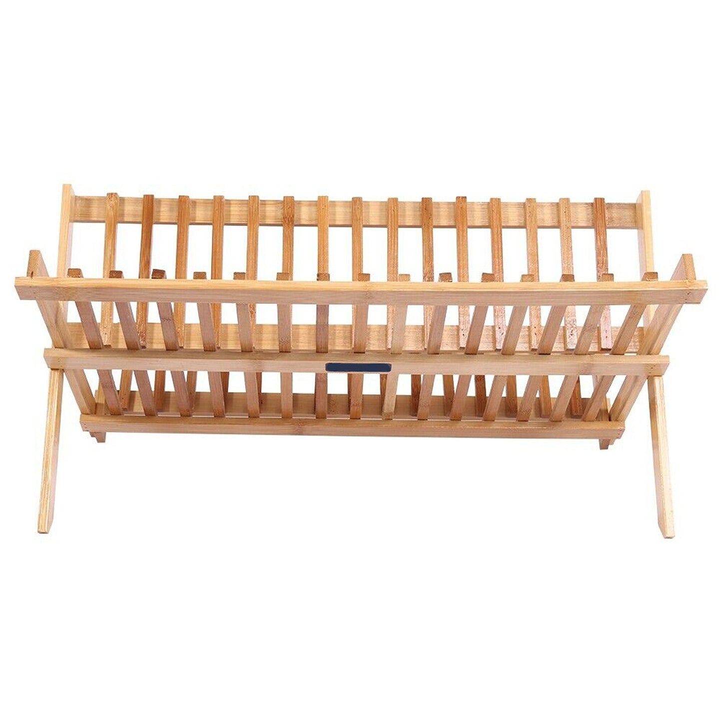 Bamboo Dish Rack with 2 Tiers and Cutlery Holder