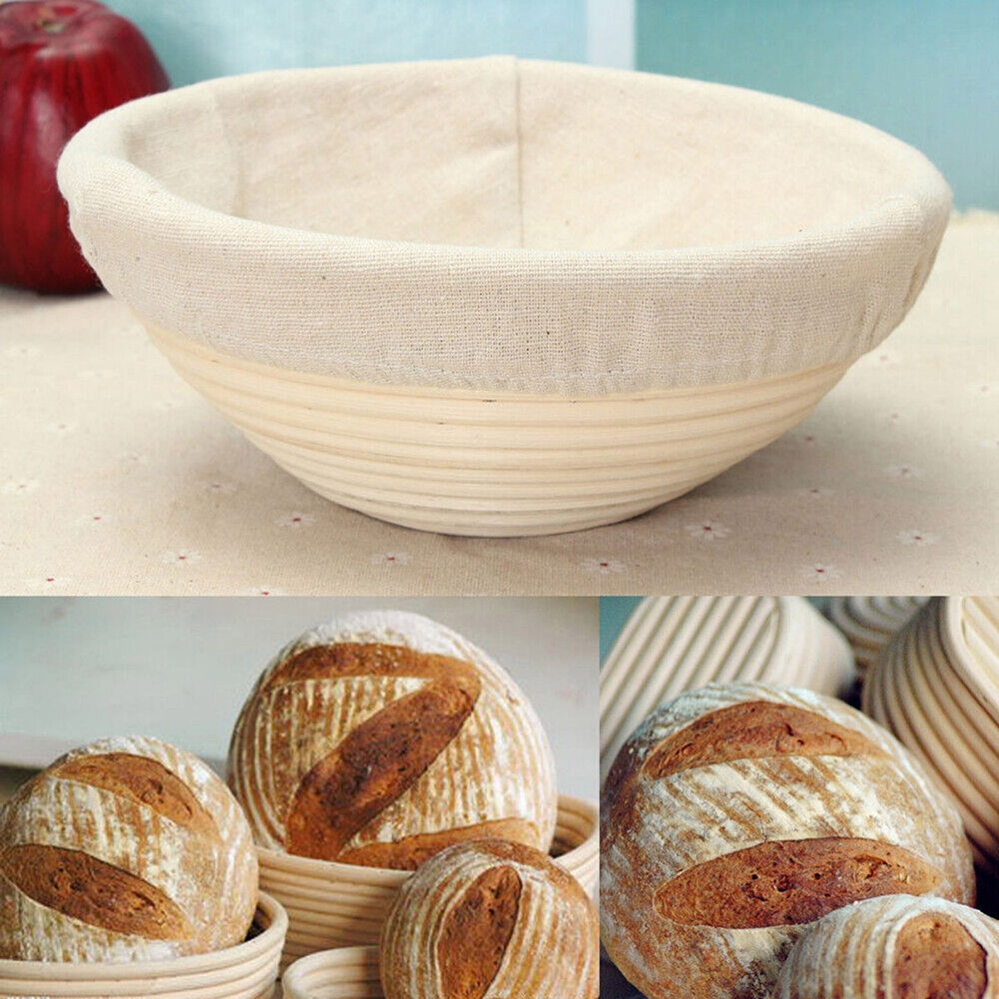 Professional Baker Dough Rising Basket Rattan 20cm