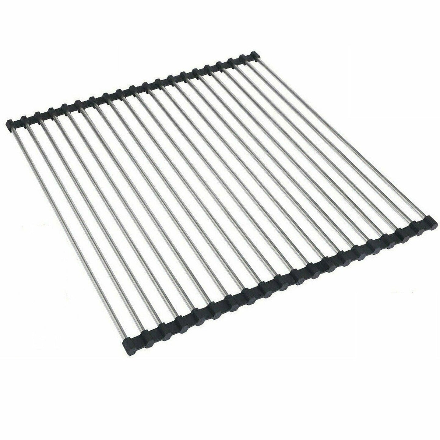 Over Sink Dish Drainer Stainless Steel Kitchen Rack Roll Up Drying