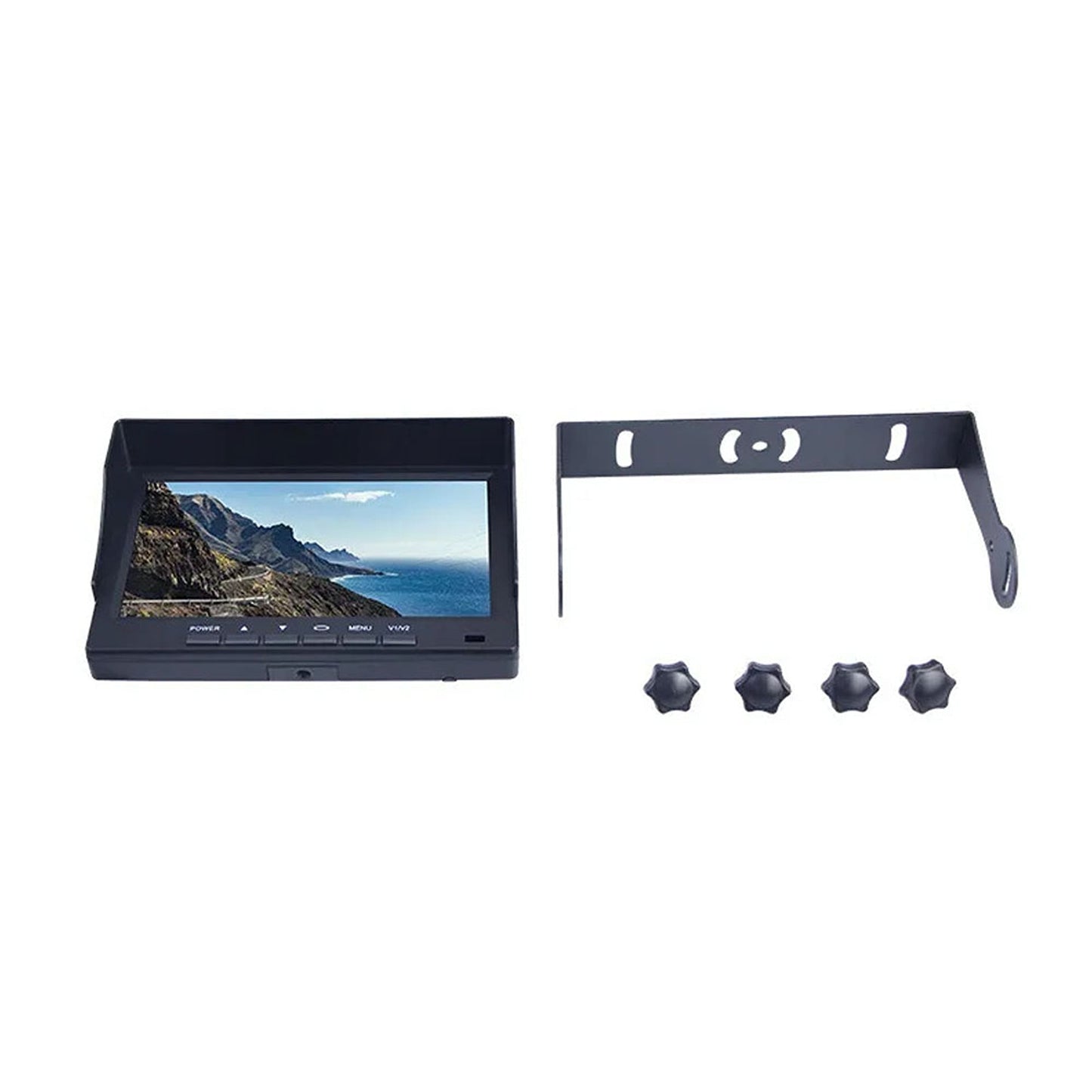 7-inch Split Screen Monitor with 4 Reversing Cameras for Vehicles