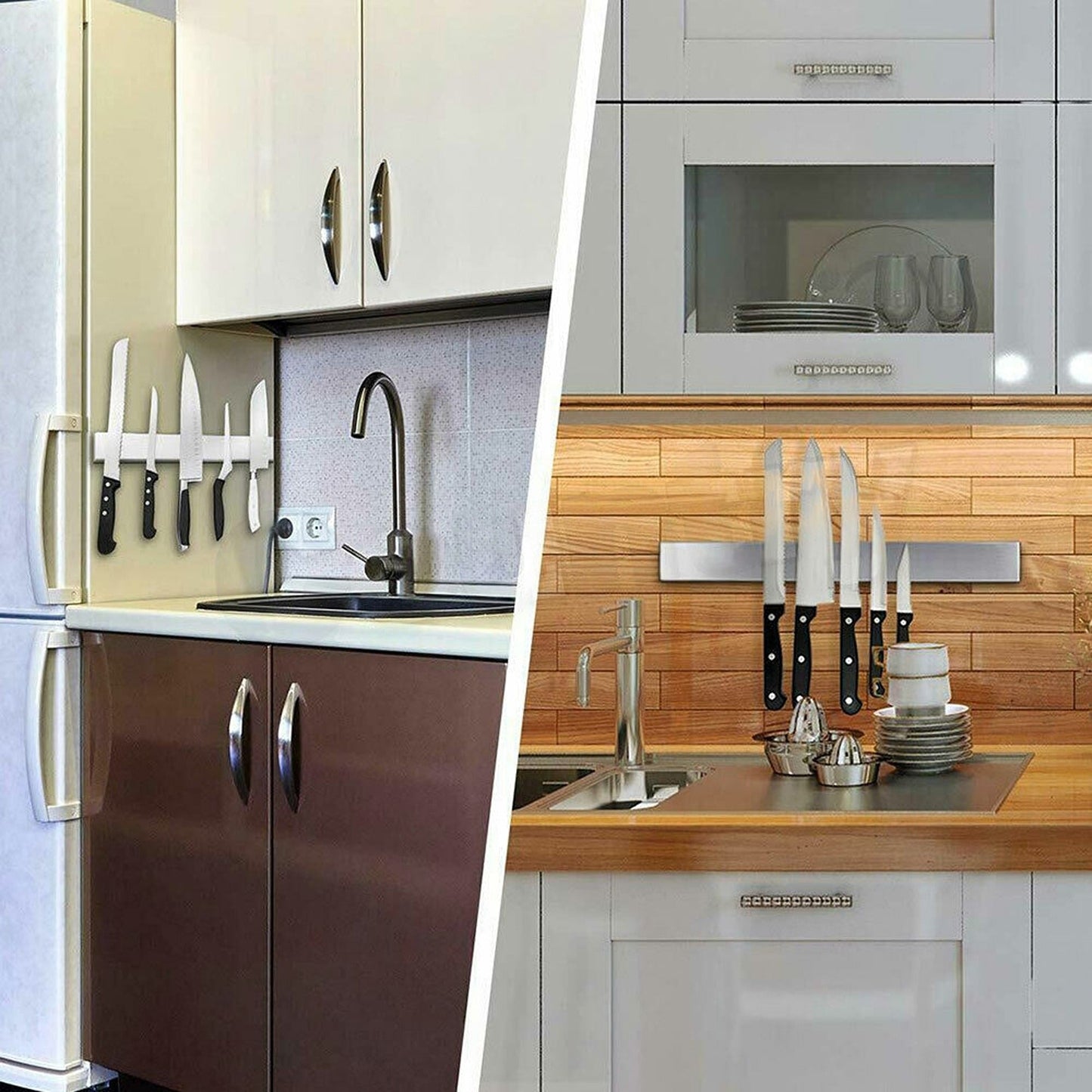 Magnetic Stainless Steel Knife Rack 40 to 50cm Tool Holder Shelf