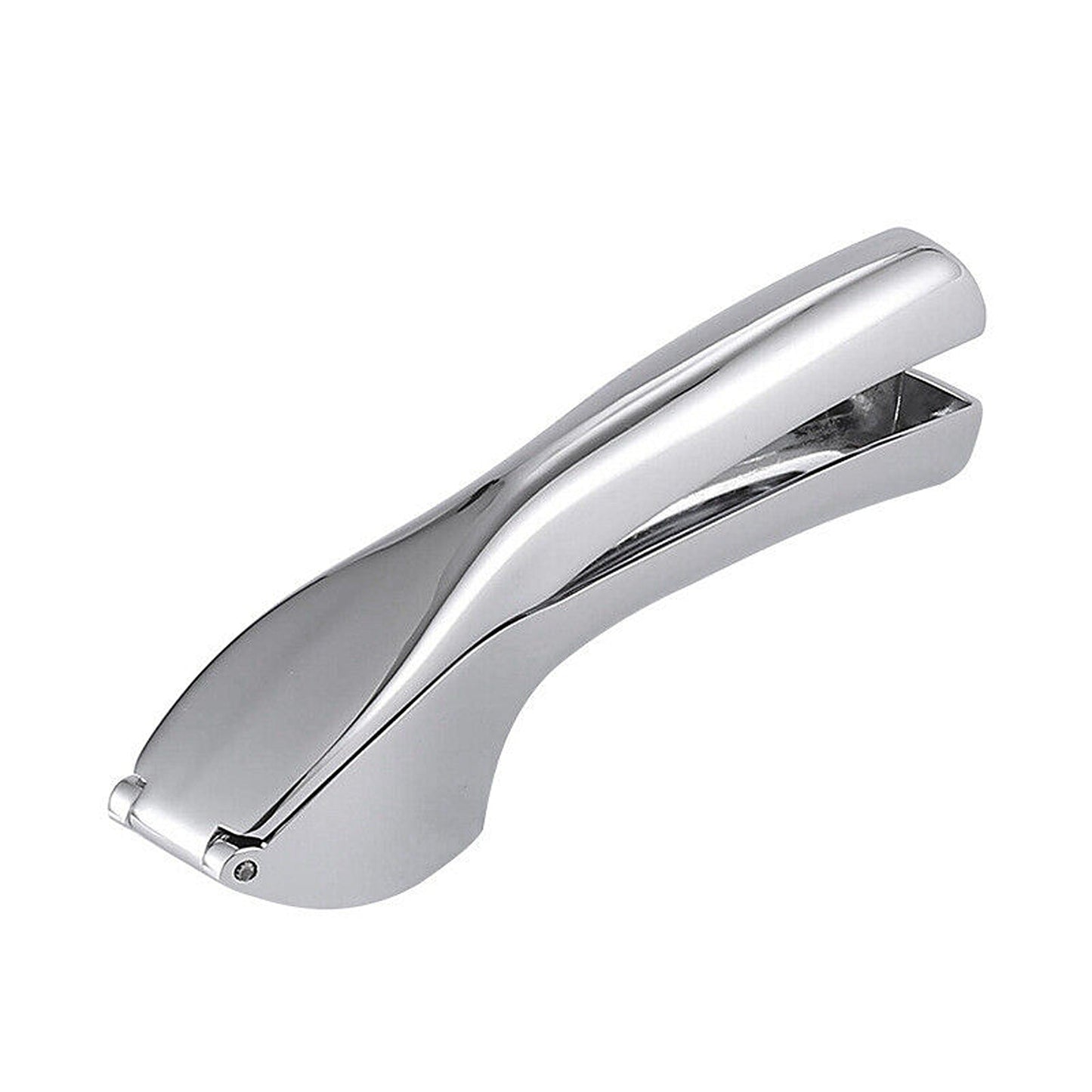 Silver Stainless Steel Garlic Press Crusher Kitchen Mincer Tool