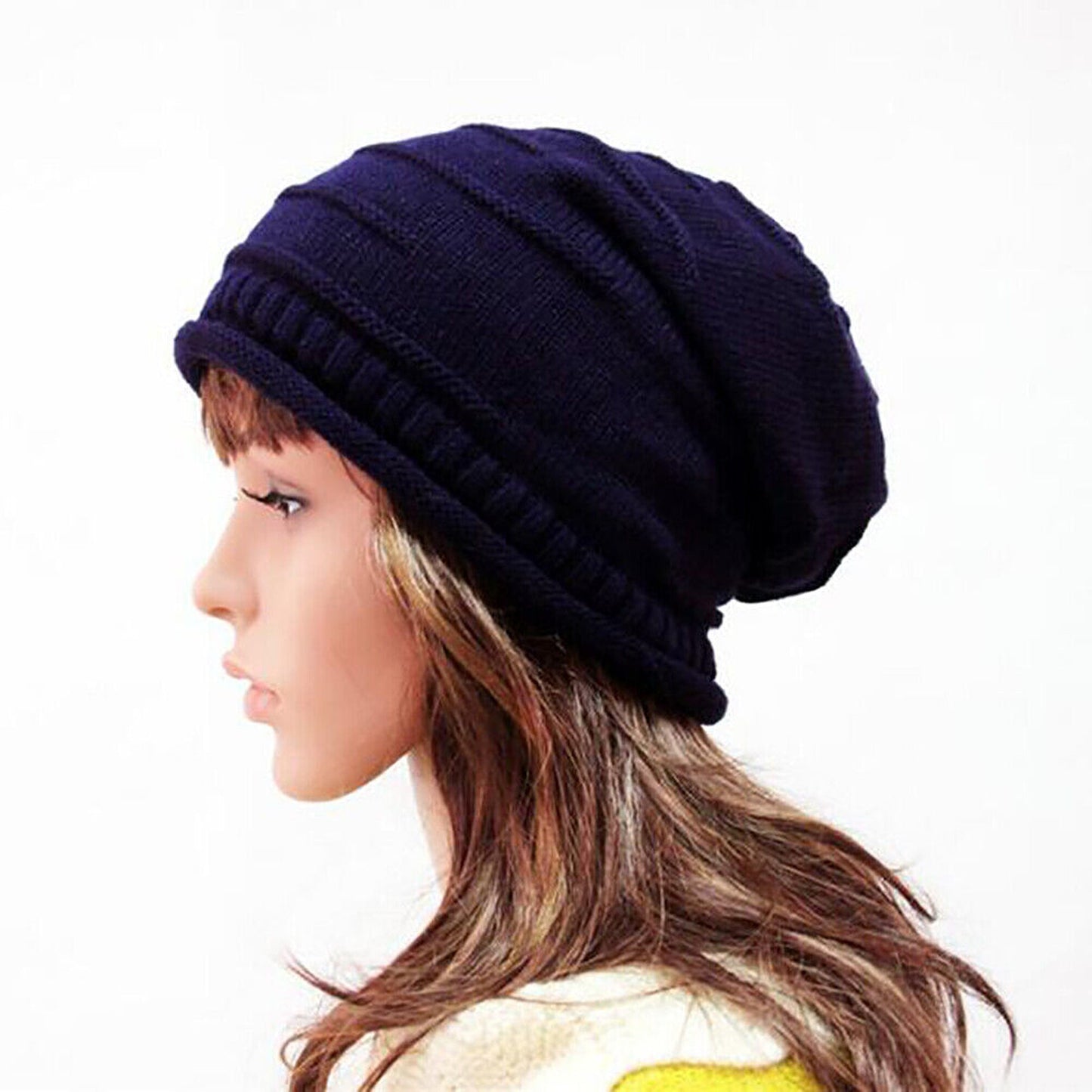 Oversized Slouchy Beanie Unisex Crochet Knit Warm Winter Hat