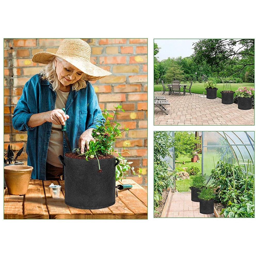 Grow Bags for Plants Fabric Pots with Handles 3 to 10 Gallons