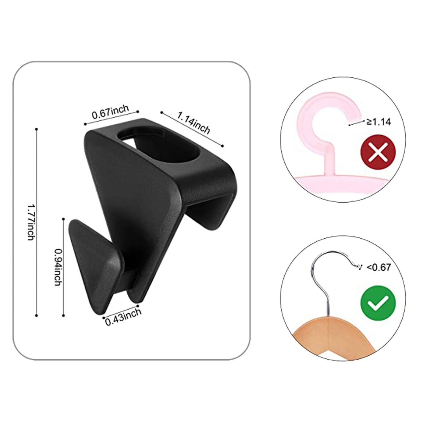 18pcs Space Saving Triangle Clothes Hanger Connector Hooks