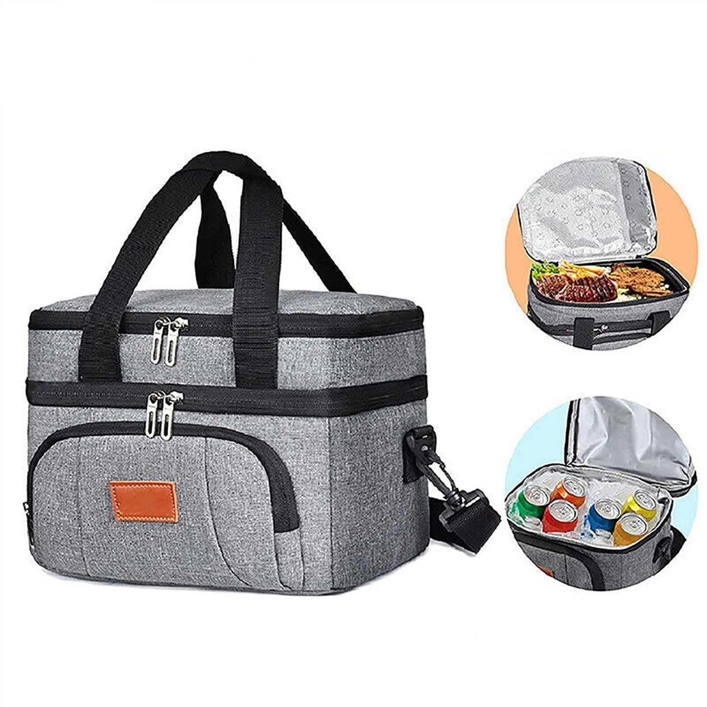 Insulated Lunch Bag for Picnics Thermal Food Container Cooler
