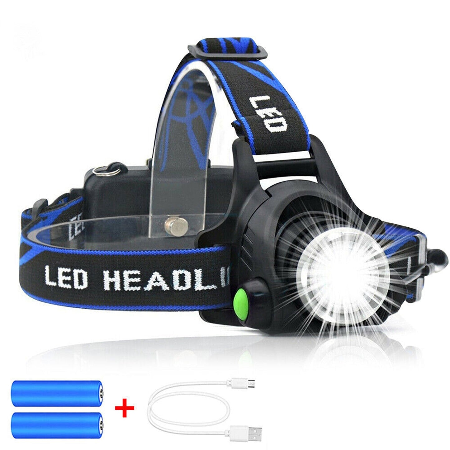 Rechargeable LED Headlamp Light Flashlight Head Torch Lamp