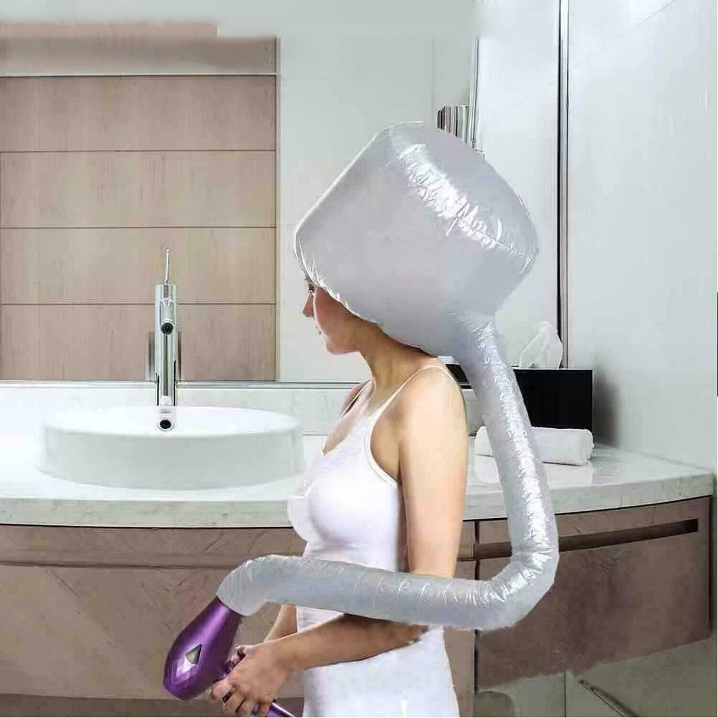 Soft Bonnet Hair Drying Cap Women Blow Dryer Hood for Home Hairdressing