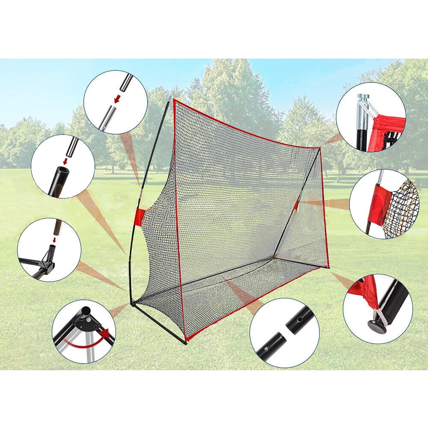 Golf Net for Driving and Chipping - Training Aid with Bag 10ft