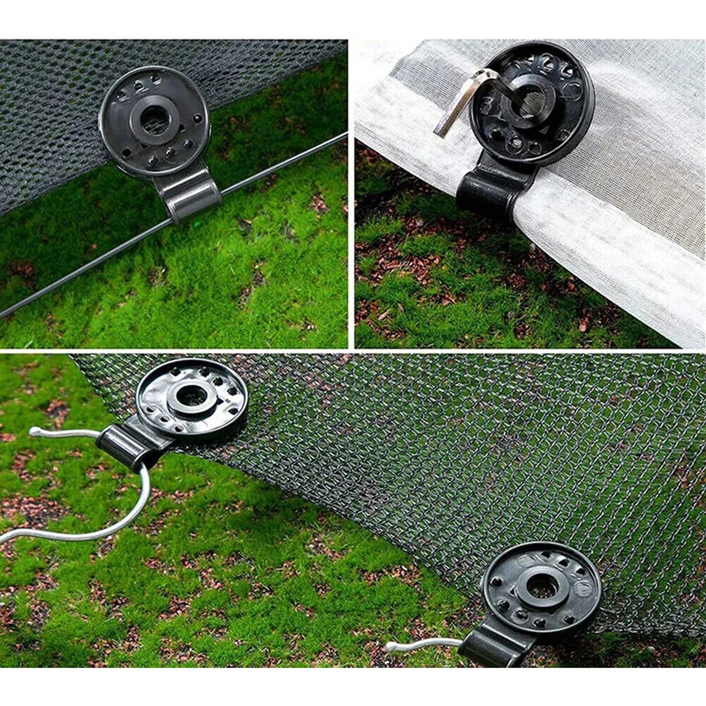 50pcs Greenhouse Shade Cloth Clips Plastic Round Netting
