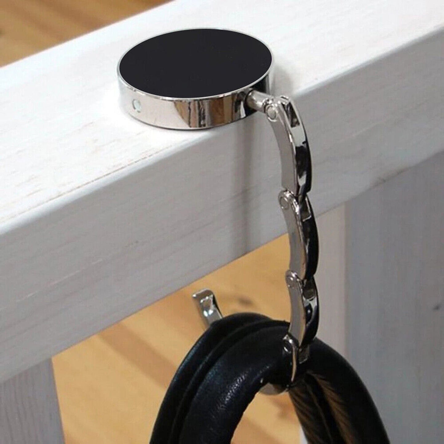 2pcs Portable Folding Table Bag Hanger Alloy Purse Handbag Hook Holder