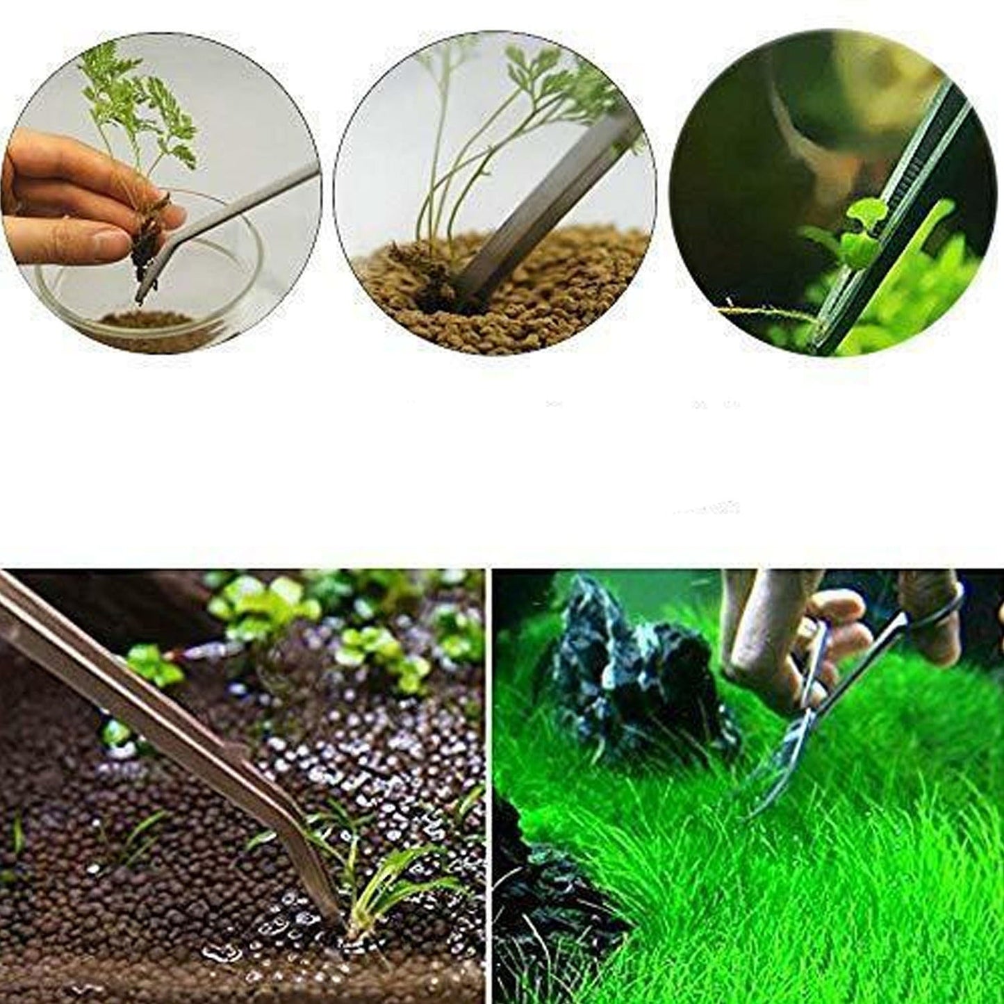 3pcs Aquatic Plant Care Tool Kit for Aquariums Includes Tweezers and Scissors