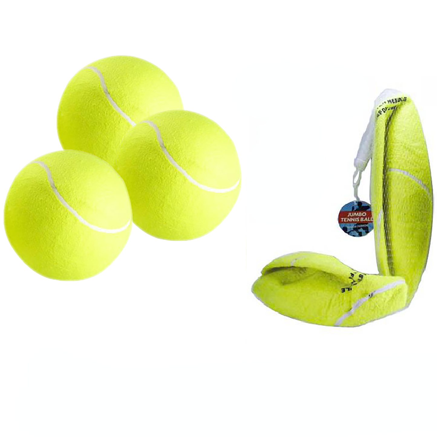 2pcs Large Diameter Tennis Balls with Mesh Bag Training Practice Set