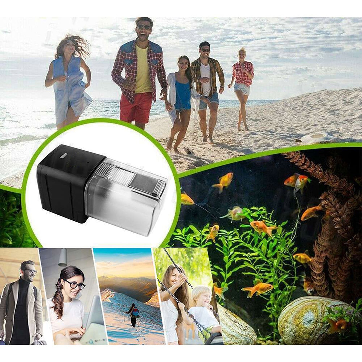 Wi-Fi Enabled Fish Food Dispenser Automatic Feeder for Aquariums