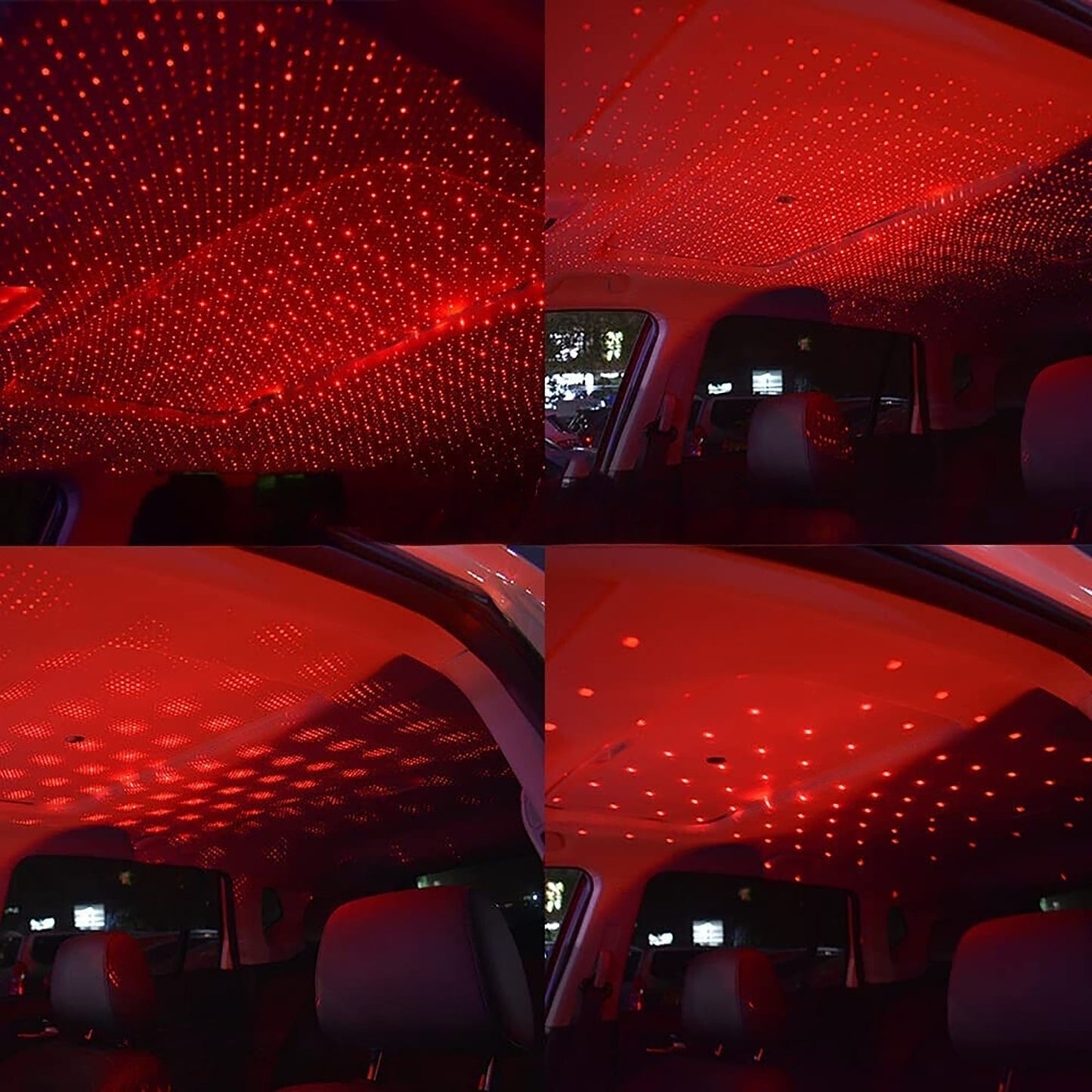 2pcs USB Mini Star LED Projector Light Night Atmosphere Lamp for Home and Car