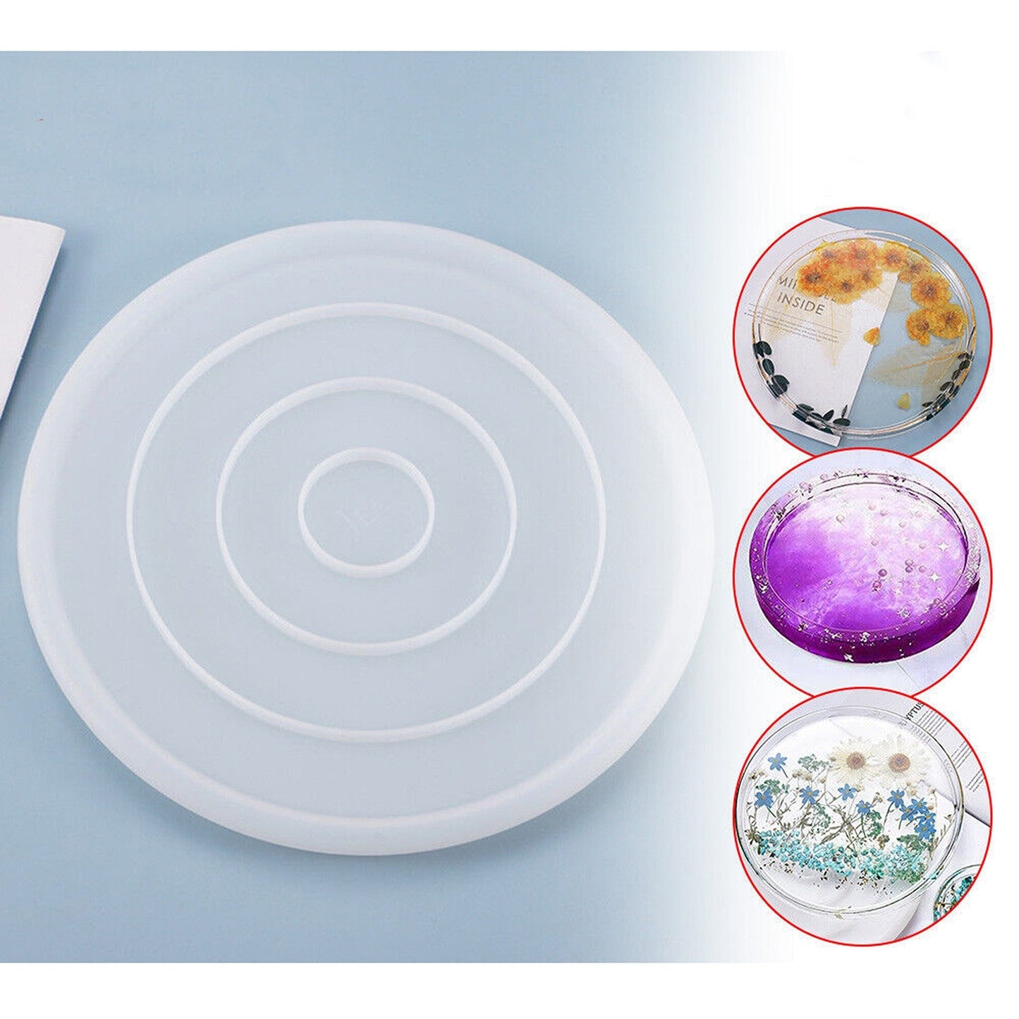DIY Resin Coaster and Fruit Plate Silicone Molds Set