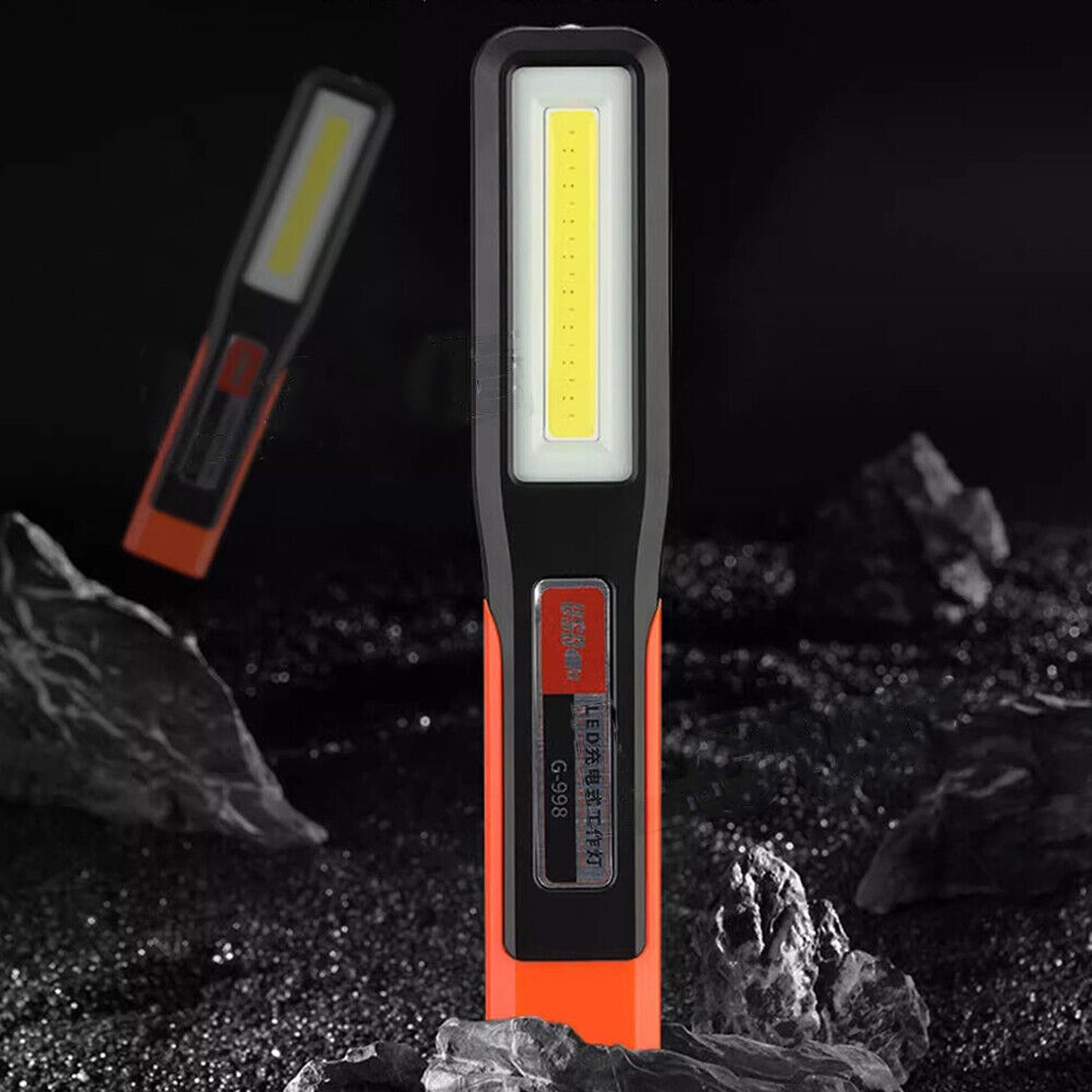 2pcs Cordless Magnetic Light Rechargeable COB Lamp Torch