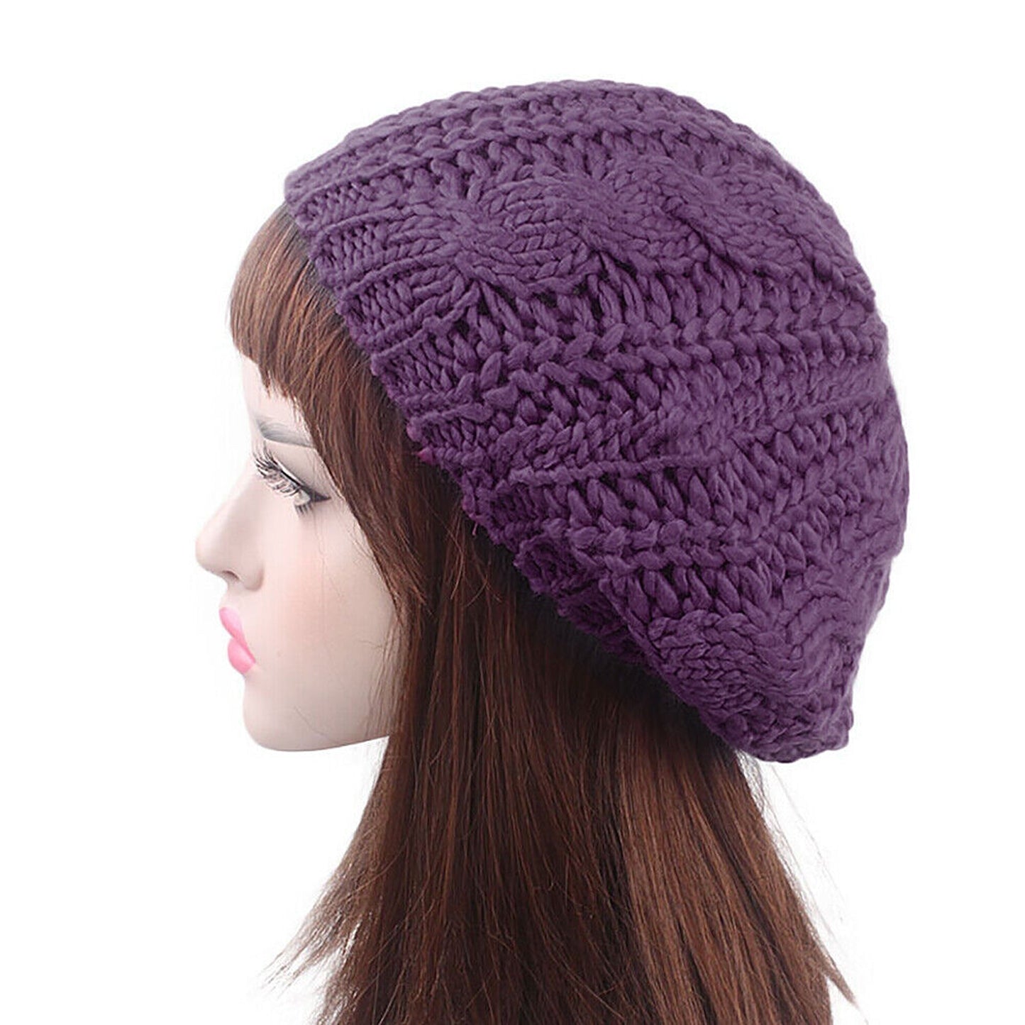 Winter Warm Slouchy Knitted Crochet Cap for Women