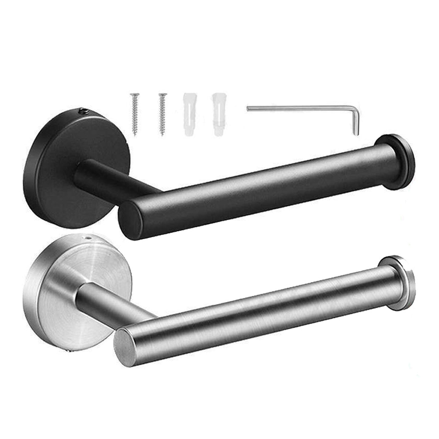 Wall Mounted Toilet Paper Roll Holder Rustproof Stainless Steel Storage