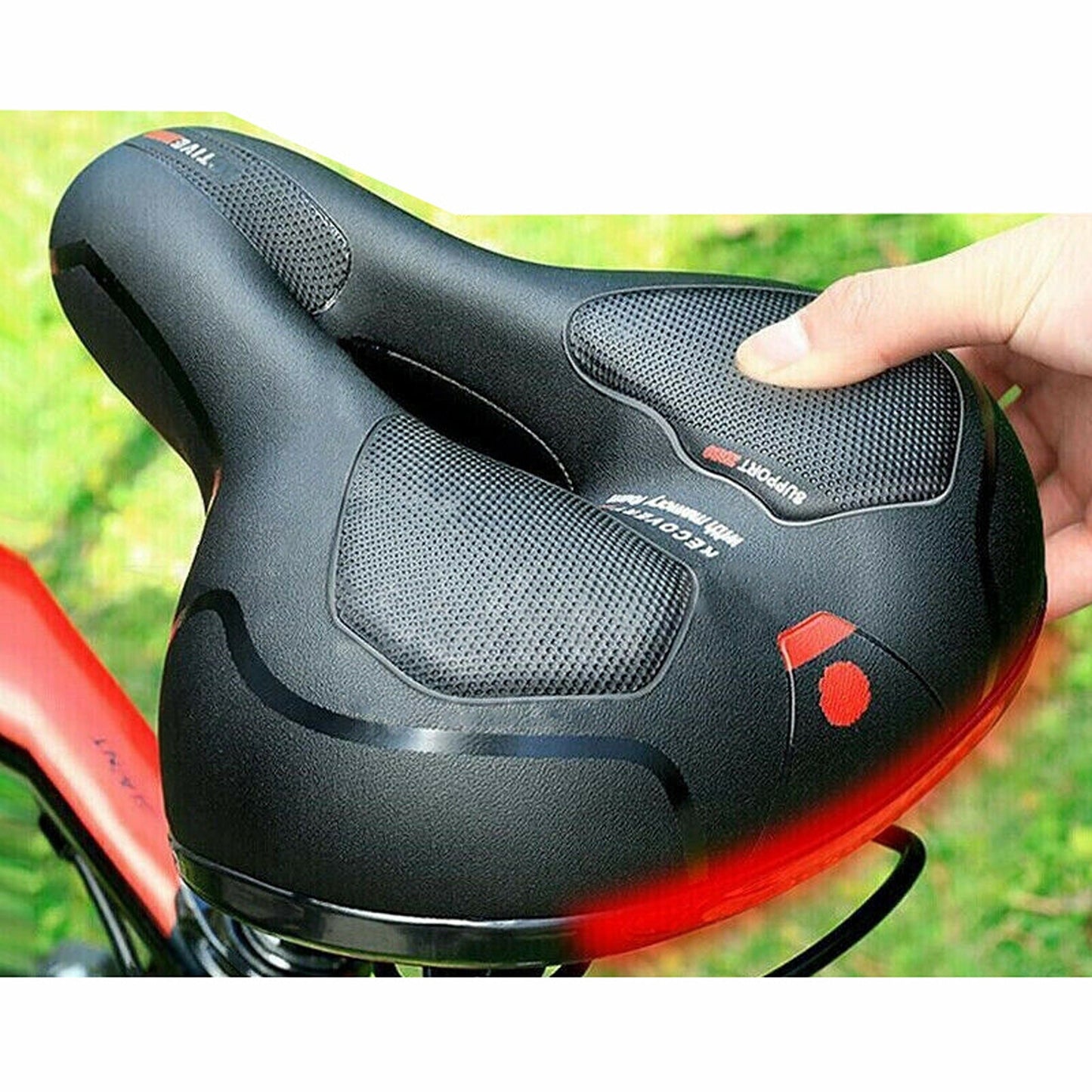 Extra Wide Gel Saddle Bicycle Soft Pad Sporty Seat