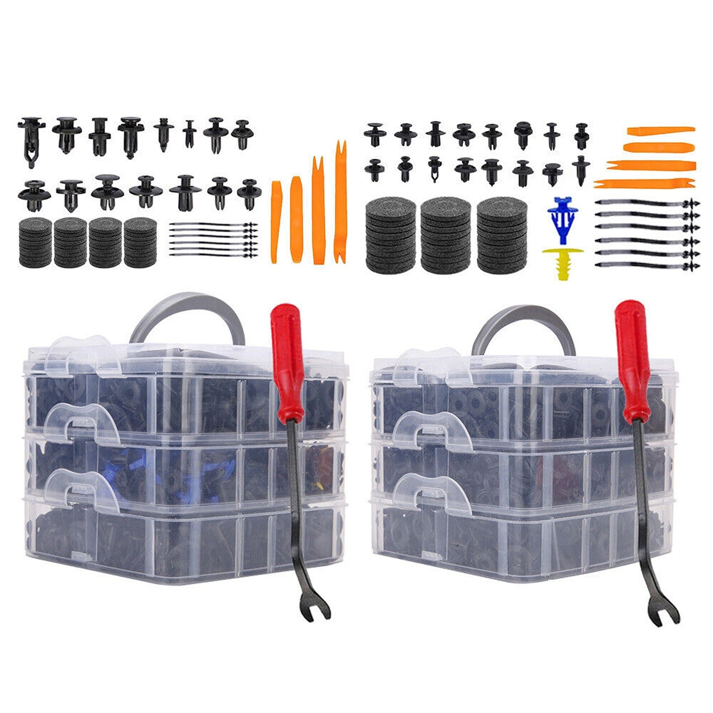Car Body Fastener Retainer Clips Kit Universal Plastic Auto Trim Clips 1586 Pieces
