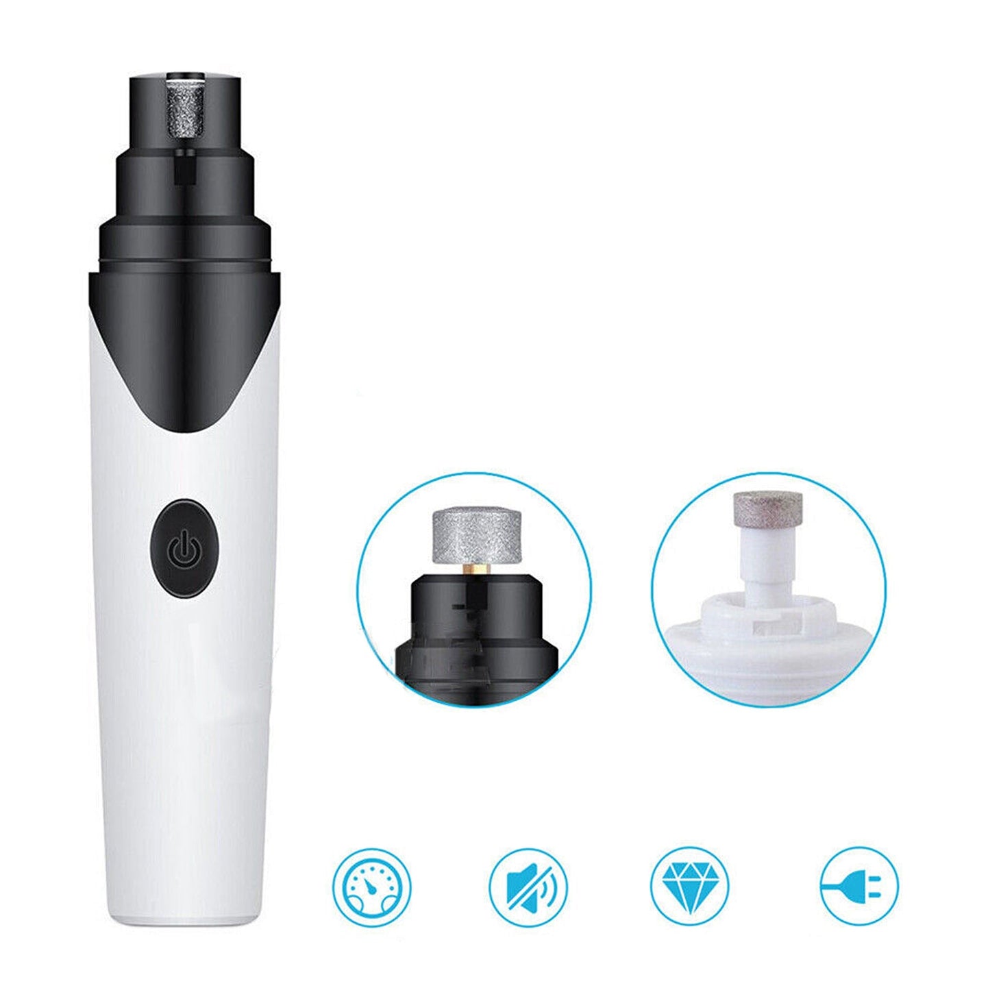 Electric Pet Nail Clippers Grooming Grinder File Trimmer