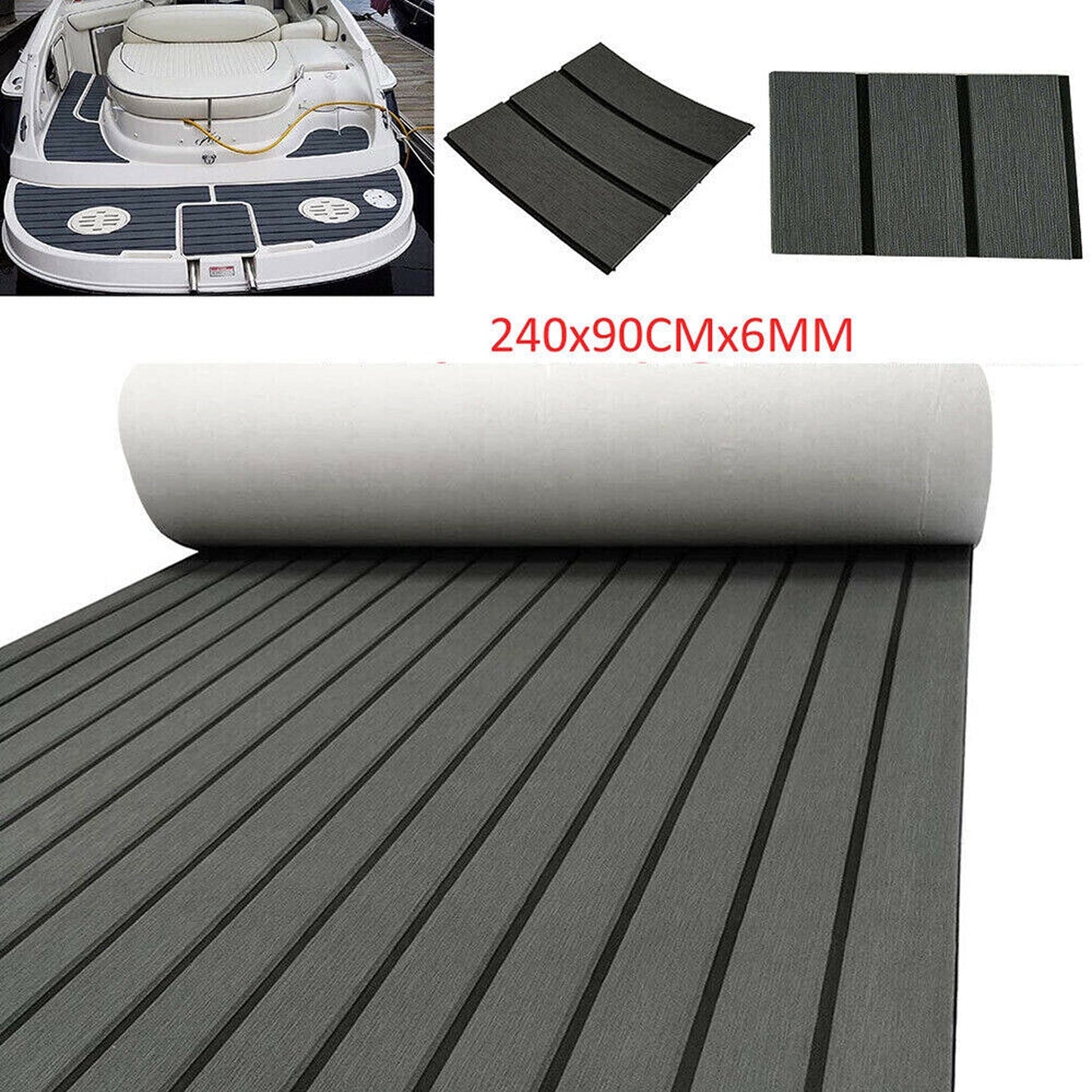 Dark Grey Luxury Yacht Style EVA Foam Marine Decking