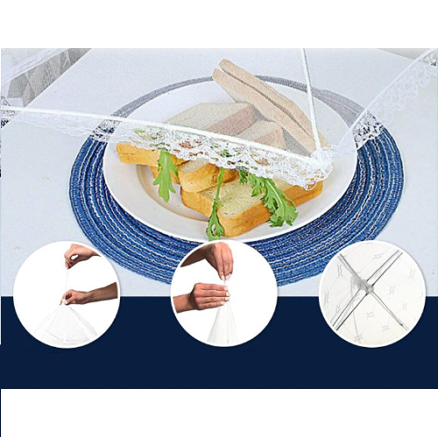 Popup Food Tent Indoor Outdoor Collapsible and Foldable Umbrella Cover 1 Set