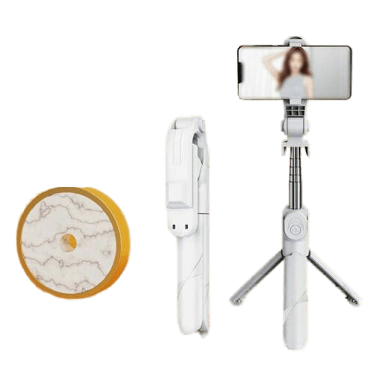Flexible Tripod Stand with Bluetooth Remote Selfie Stick for Mobile Phone