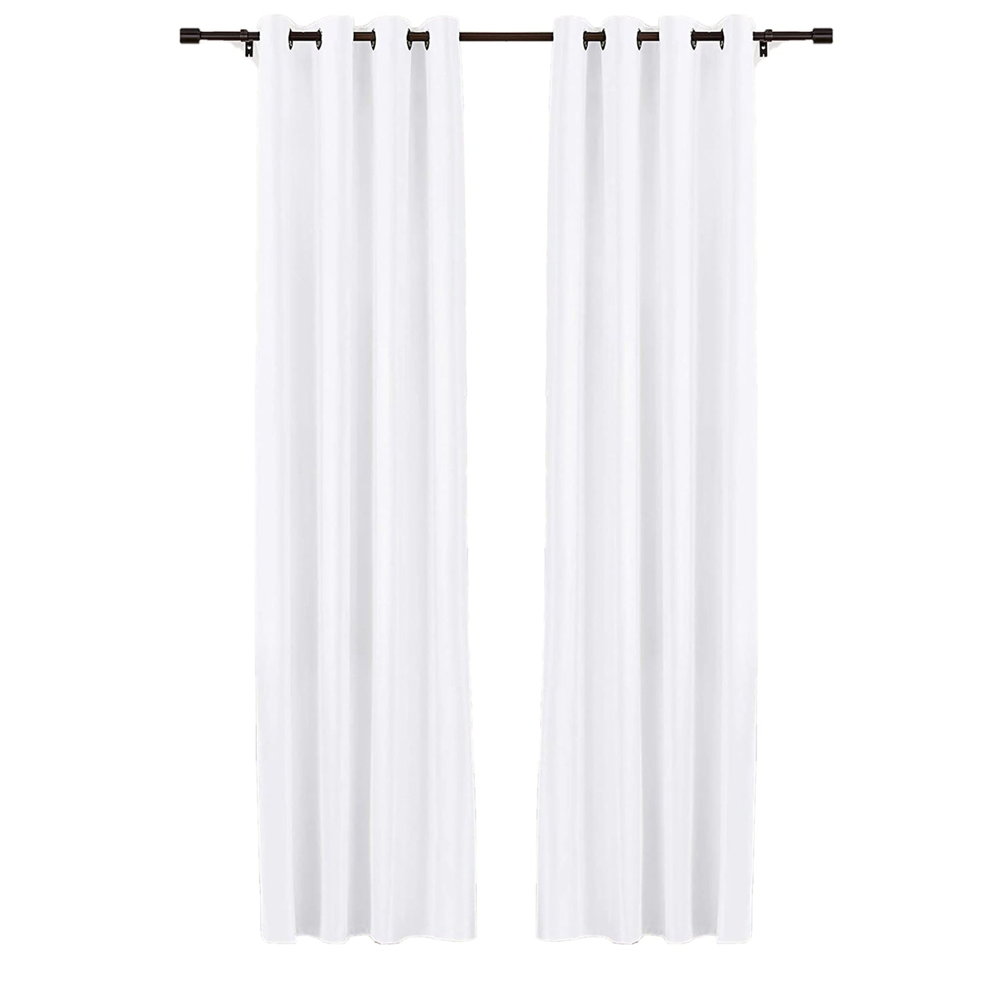 Room Darkening Blackout Window Curtains with Grommets 52 x 96 Inch 2 Panels - White