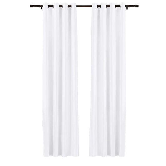 Room Darkening Blackout Window Curtains with Grommets 52 x 96 Inch 2 Panels - White
