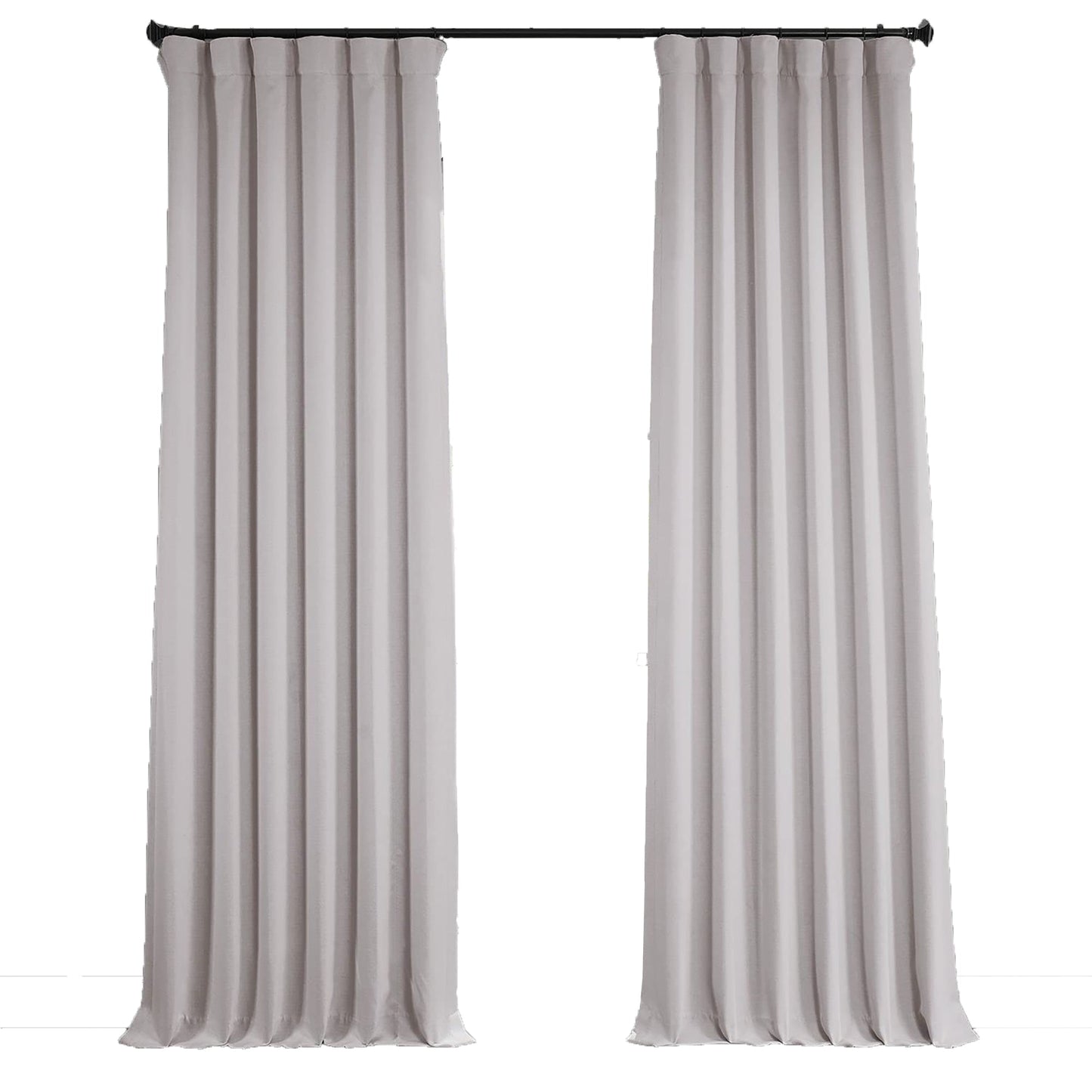 Faux Linen Room Darkening Curtains for Bedroom 1 Panel 50x84 Inch - Birch