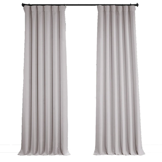 Faux Linen Room Darkening Curtains for Bedroom 1 Panel 50x84 Inch - Birch