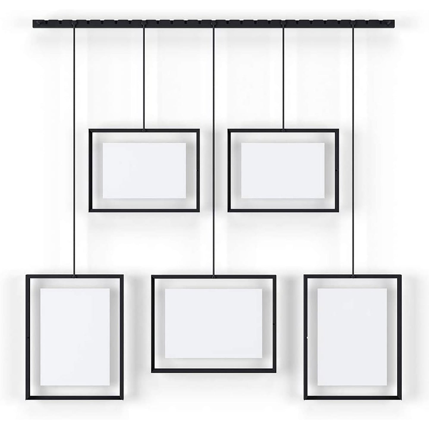 Adjustable Picture Frame Gallery Collage Set for Artwork and More - Black