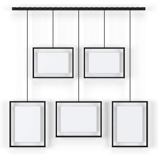 Adjustable Picture Frame Gallery Collage Set for Artwork and More - Black